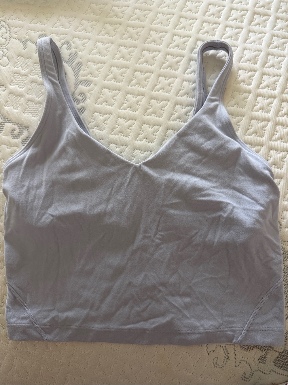 lululemon athletica Light Blue Cropped Sports Bra Tank - Picture 2 of 2